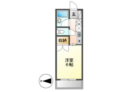 三恵ハイツ(1K/5階)の間取り写真