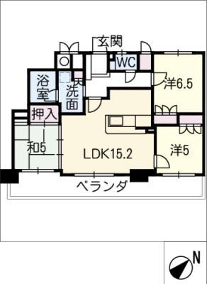 モアグレース森本(3LDK/6階)の間取り写真
