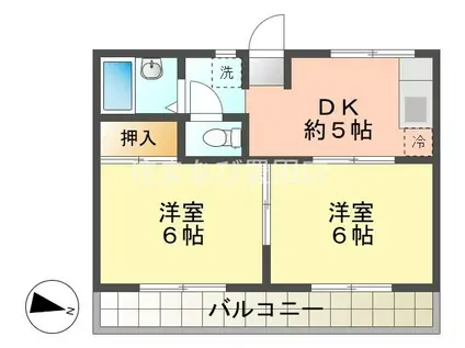 アネックス児玉(2DK/2階)の間取り写真