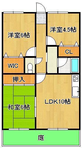 メゾンオオギ(3LDK/1階)の間取り写真