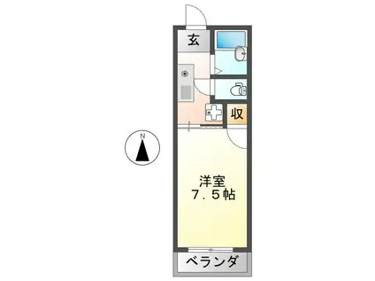 スウェルテ石田(1K/2階)の間取り写真