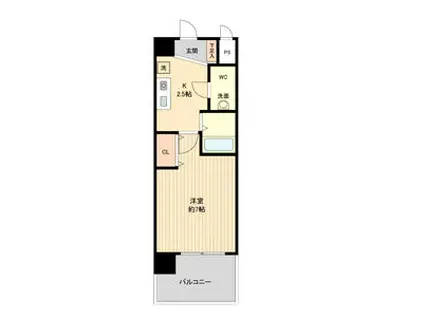 パークフラッツ金山(1K/4階)の間取り写真