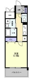 S-RESIDENCE中新町AVELIS(1K/14階)の間取り写真