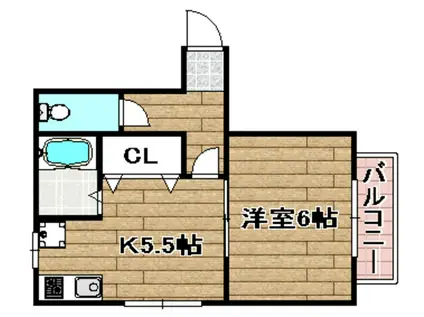 北藤ハイツ(1DK/1階)の間取り写真