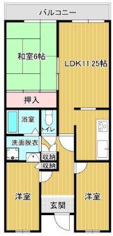 ルミエールやまもと(3LDK/2階)の間取り写真