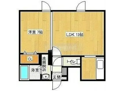 クォーレ イースト(1LDK/1階)の間取り写真