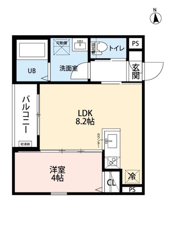 クラムズ黄金(1LDK/3階)の間取り写真