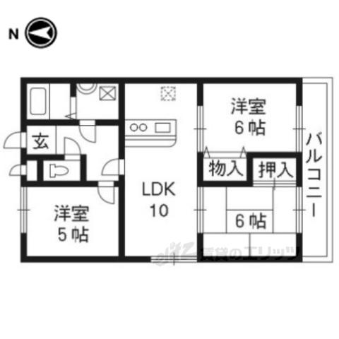 ルミエール円山Sブロック(3LDK/1階)の間取り写真
