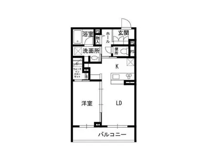 シャーメゾン国立ウエスト(1LDK/1階)の間取り写真