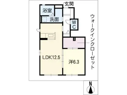 プレミール(1LDK/1階)の間取り写真