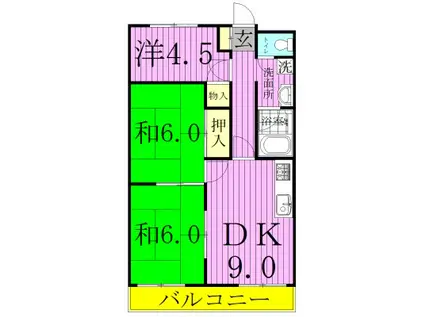 ゴールデンハイツ(3DK/3階)の間取り写真