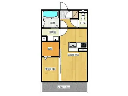 パークヴィラ合志II(1LDK/1階)の間取り写真