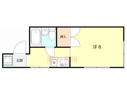 ハイツ清水(ワンルーム/1階)の間取り写真