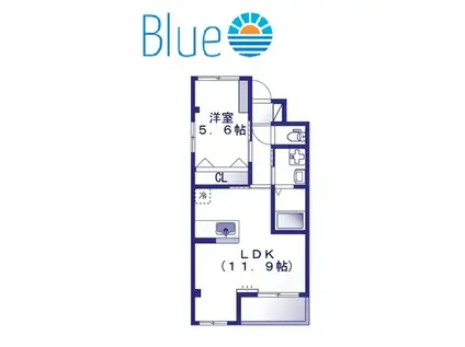 クラージュ(1LDK/2階)の間取り写真