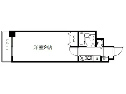 メロディハイム松原(1K/5階)の間取り写真