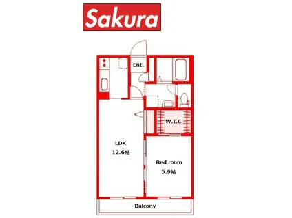 RAF FINE PALA Z ZO(1LDK/2階)の間取り写真