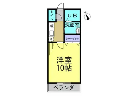 サンパーク青山(1K/1階)の間取り写真