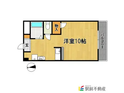 ハミルトン21(ワンルーム/1階)の間取り写真