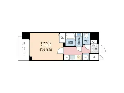 S-RESIDENCE天満グレイシス(1K/10階)の間取り写真