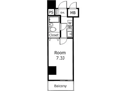 ライオンズマンション西が丘南(1K/5階)の間取り写真