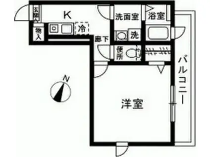 プリマヴェーラ(1K/2階)の間取り写真