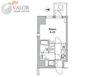 プレミアムキューブ大森本町(1K/5階)の間取り写真