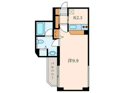 PARK AXIS 西麻布 STAGE(1K/4階)の間取り写真