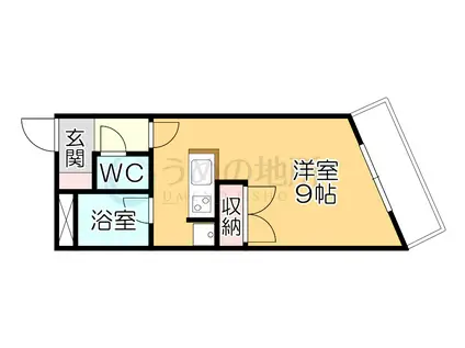 ヴェルデ(1K/3階)の間取り写真