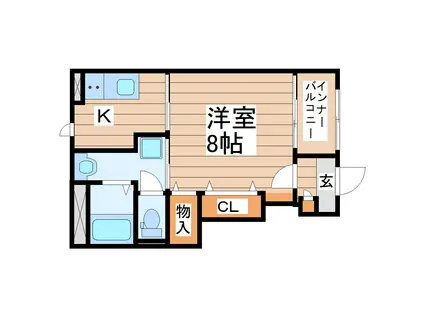 PLAMETE・YSK(1K/1階)の間取り写真