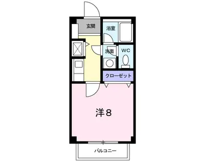 メゾンミナミ(1K/1階)の間取り写真