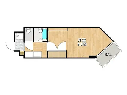 エスペランス(1K/5階)の間取り写真