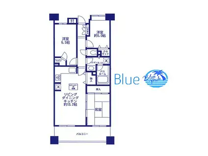 ライオンズマンションセントワーフ横浜パームコート(3LDK/2階)の間取り写真