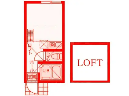セレシア横浜釜台(ワンルーム/1階)の間取り写真