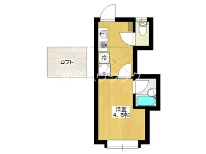 コンフォート新井(1K/2階)の間取り写真
