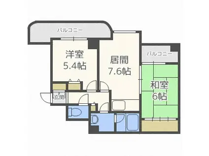 エスティ32(2DK/7階)の間取り写真