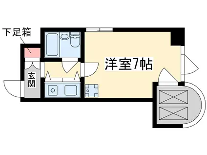 ミフネセントラルベア新大阪(1K/10階)の間取り写真