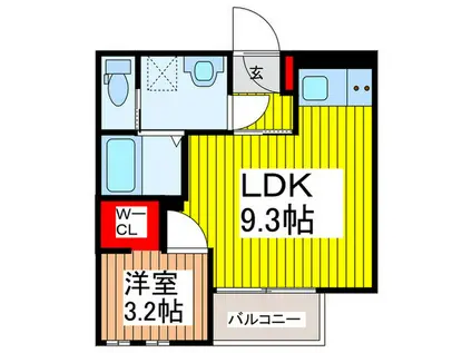 REGALEST N(1LDK/1階)の間取り写真
