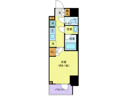 オープンブルーム川口並木(1K/3階)の間取り写真