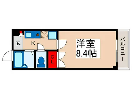 クレオ舞浜B(1K/2階)の間取り写真