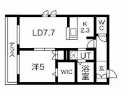 PISO ARCE SHINAGAWA ピソアルセシナガワ(1LDK/2階)の間取り写真