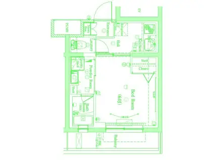 ラフィスタ元町Ⅰ(1K/3階)の間取り写真