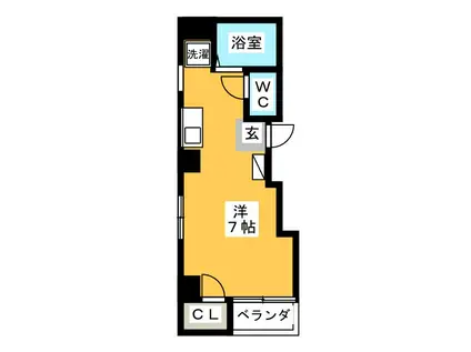 リュミエール錦糸(ワンルーム/3階)の間取り写真