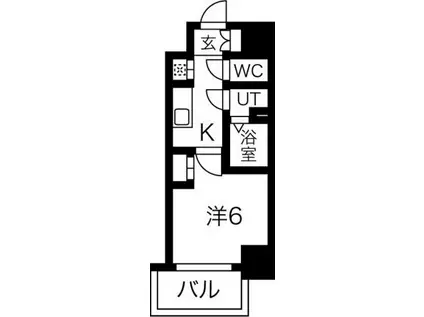 エステート金山(1K/9階)の間取り写真