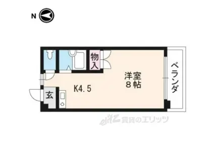 ヴィーヴル藤の森(1K/5階)の間取り写真