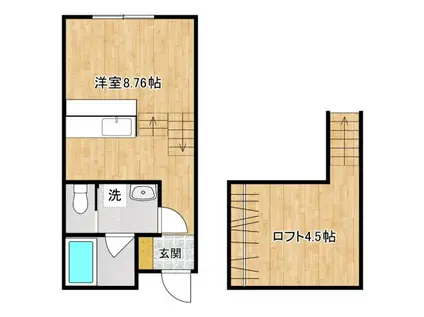 I BASE AINO IV(ワンルーム/1階)の間取り写真