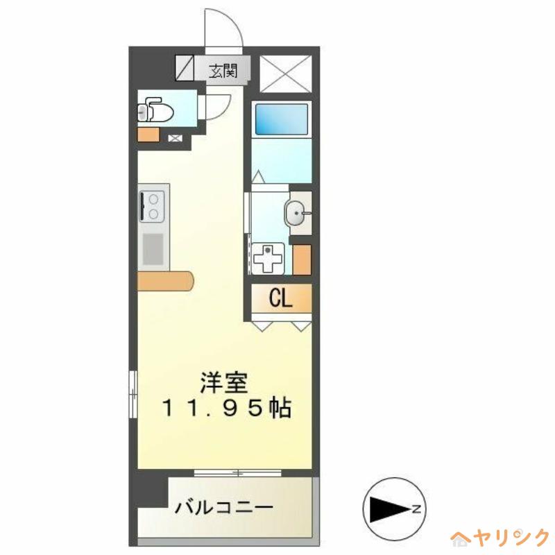 RIVAGE(ワンルーム/7階)の間取り写真