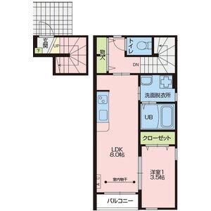CASA DE LA PAZ(1LDK/2階)の間取り写真