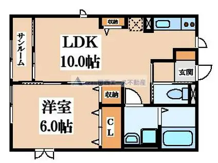 サンメゾンひの(1LDK/1階)の間取り写真