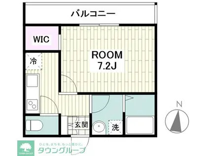 フルセイル南町田II(1K/3階)の間取り写真