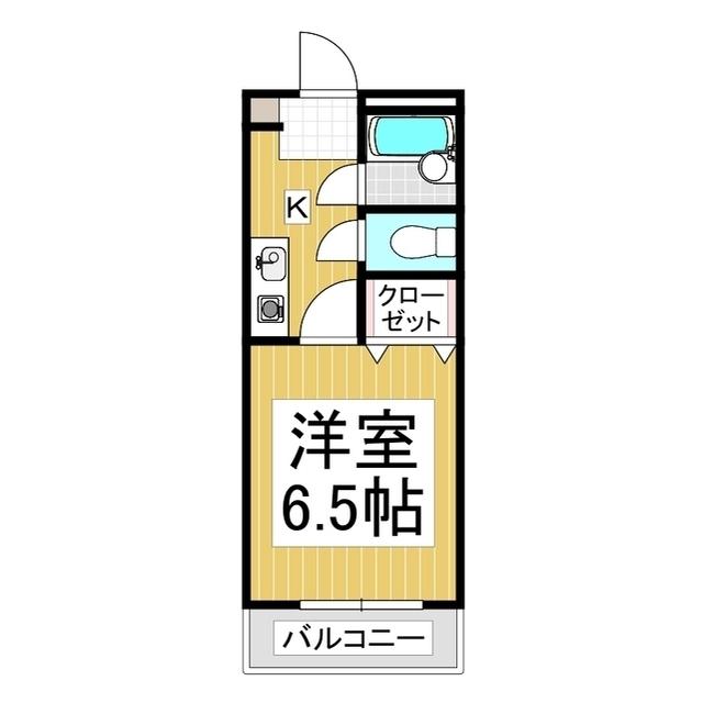 レジデンス923上諏訪(1K/2階)の間取り写真